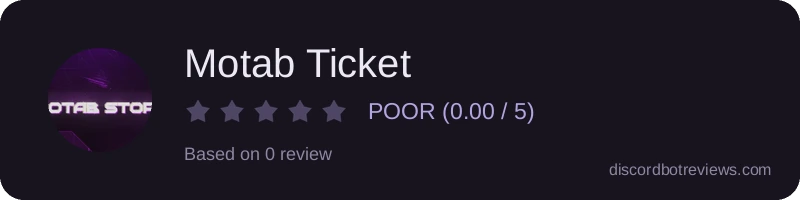 Rating widget preview for Motab Ticket