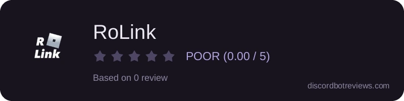 Rating widget preview for RoLink