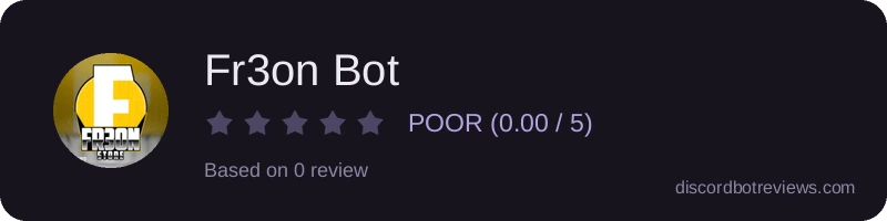 Rating widget preview for Fr3on Bot