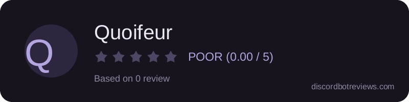 Rating widget preview for Quoifeur
