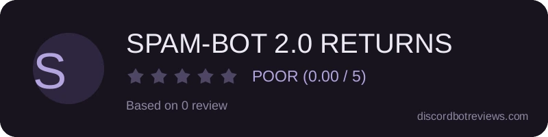 Rating widget preview for SPAM-BOT 2.0 RETURNS