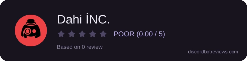 Rating widget preview for Dahi İNC.
