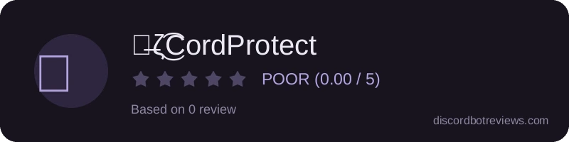 Rating widget preview for ๖̶ζ͜͡CordProtect