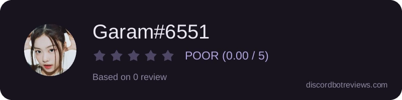 Rating widget preview for Garam#6551