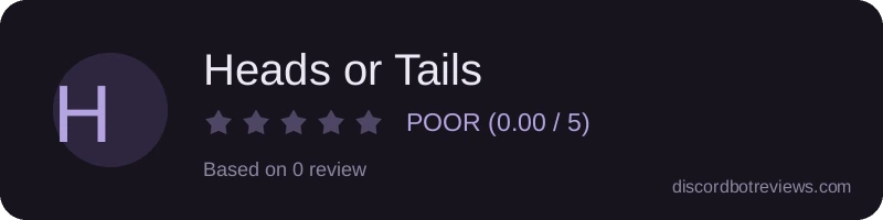 Rating widget preview for Heads or Tails
