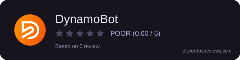 Rating widget preview for DynamoBot