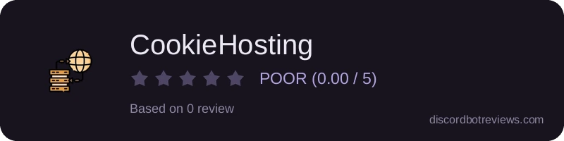 Rating widget preview for CookieHosting