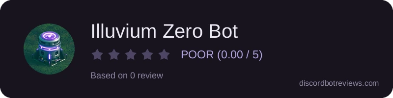 Rating widget preview for Illuvium Zero Bot