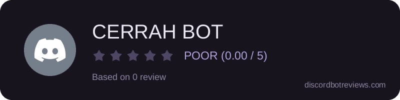 Rating widget preview for CERRAH BOT