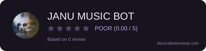 Rating widget preview for JANU MUSIC BOT