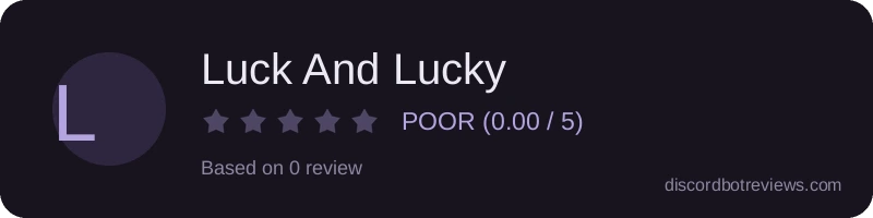 Rating widget preview for Luck And Lucky