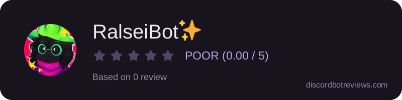 Rating widget preview for RalseiBot✨