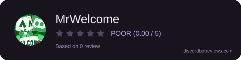 Rating widget preview for MrWelcome