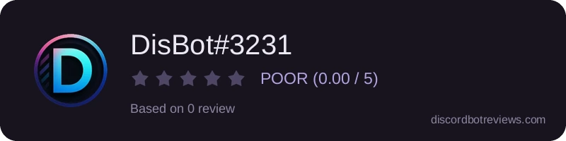 Rating widget preview for DisBot#3231