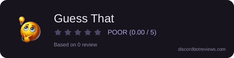 Rating widget preview for Guess That
