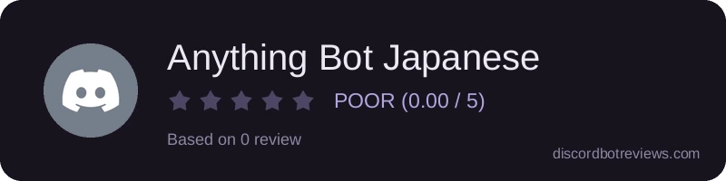 Rating banner for Anything Bot Japanese