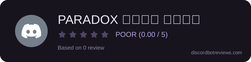 Rating widget preview for PARADOX 𝑹𝒐𝒍𝒆 𝑷𝒍𝒂𝒚