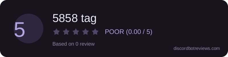 Rating widget preview for 5858 tag