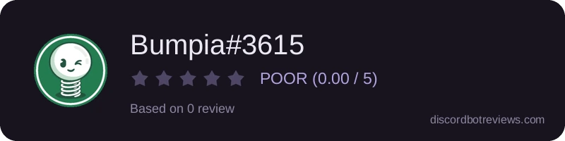 Rating widget preview for Bumpia#3615