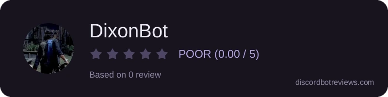 Rating widget preview for DixonBot