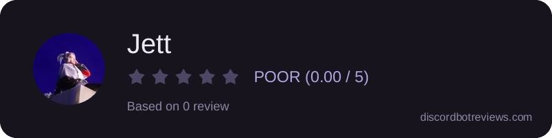 Rating widget preview for Jett