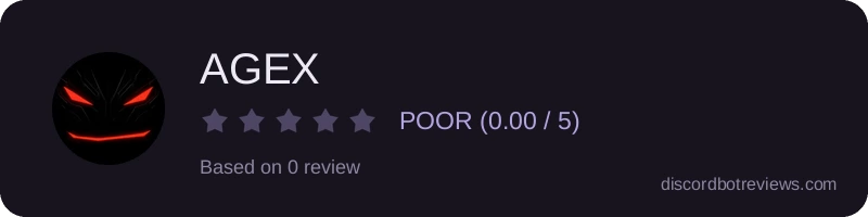 Rating widget preview for AGEX