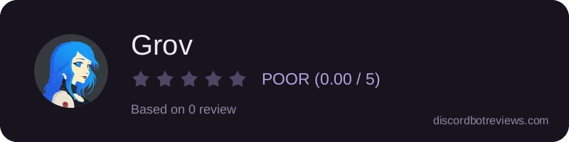 Rating widget preview for Grov