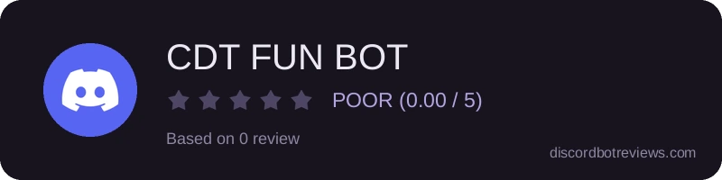 Rating widget preview for CDT FUN BOT