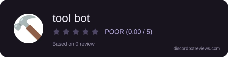 Rating widget preview for tool bot