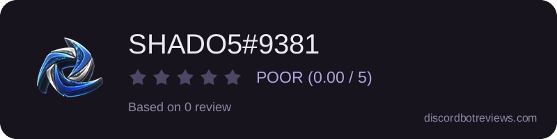 Rating widget preview for SHADO5#9381