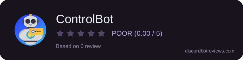 Rating widget preview for ControlBot