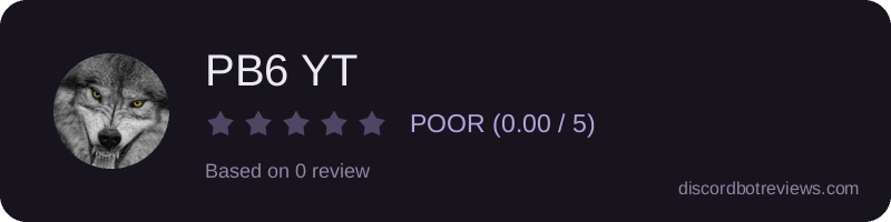 Rating widget preview for PB6 YT
