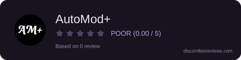 Rating widget preview for AutoMod+