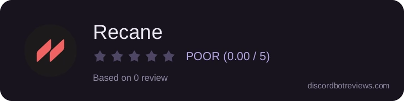 Rating widget preview for Recane