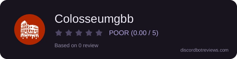 Rating widget preview for Colosseumgbb