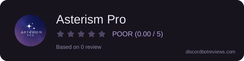 Rating widget preview for Asterism Pro
