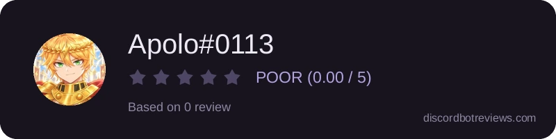 Rating widget preview for Apolo#0113