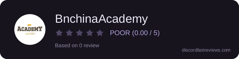 Rating widget preview for BnchinaAcademy