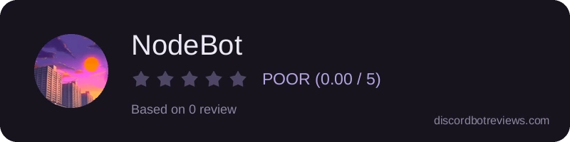 Rating widget preview for NodeBot