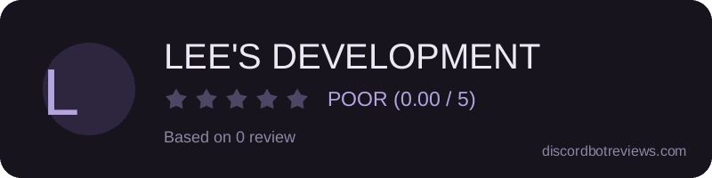 Rating widget preview for LEE'S DEVELOPMENT