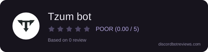 Rating widget preview for Tzum bot