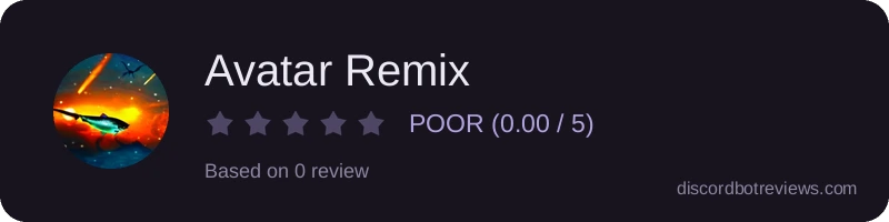 Rating widget preview for Avatar Remix
