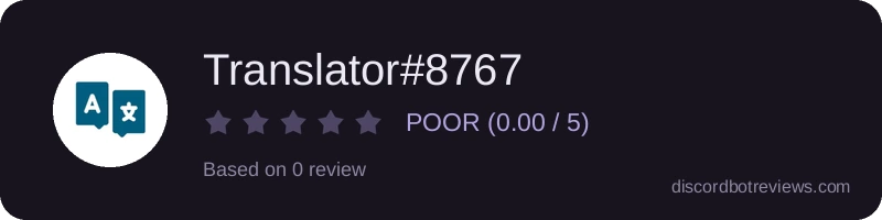 Rating widget preview for Translator#8767