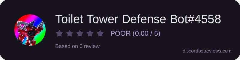 Rating widget preview for Toilet Tower Defense Bot#4558