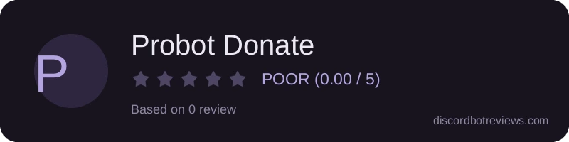 Rating widget preview for Probot Donate