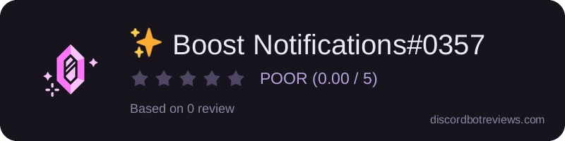 Rating widget preview for ✨ Boost Notifications#0357
