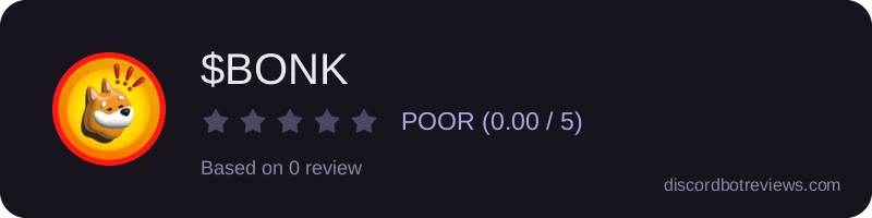 Rating widget preview for $BONK