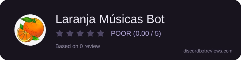 Rating widget preview for Laranja Músicas Bot