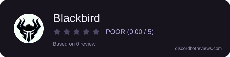 Rating widget preview for Blackbird