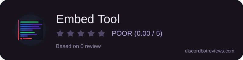 Rating widget preview for Embed Tool
